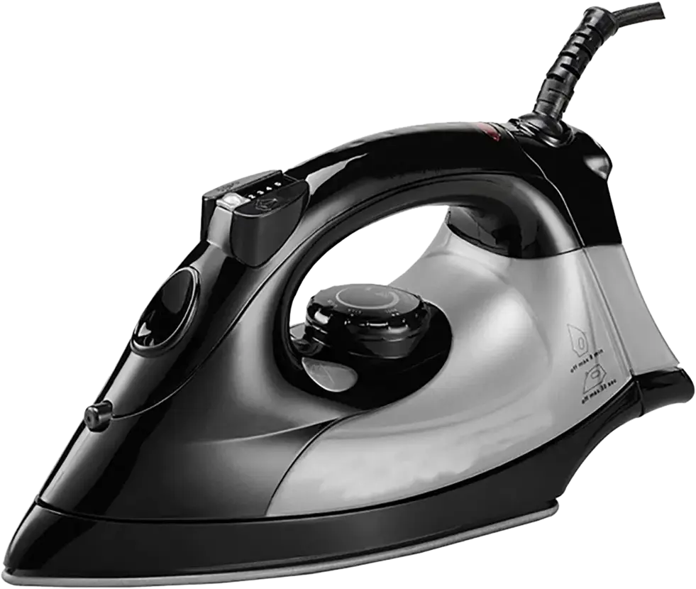 [24101] Steam iron black color - 1600 Watt - Safe auto shut-off system - non stick  soloplate