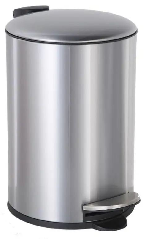 [24301] سلة مهملات ستيل 5  لتر بطئ الاغلاق
