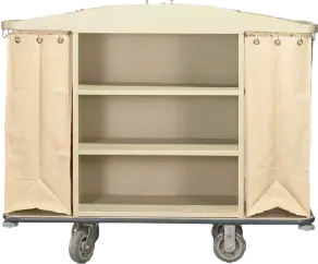 [24306] عربة خدمة الغرف سترونج كبير - لون بيج 140*46*118