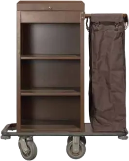 [24307] عربة خدمة الغرف سترونج صغير - مع سلة جانبية 111*46*93